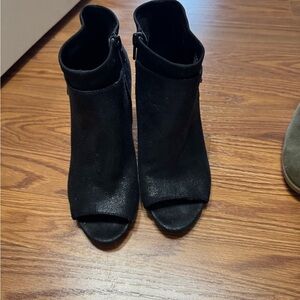 Simply Vera Vera Wang Black Peep-Toe Ankle Booties